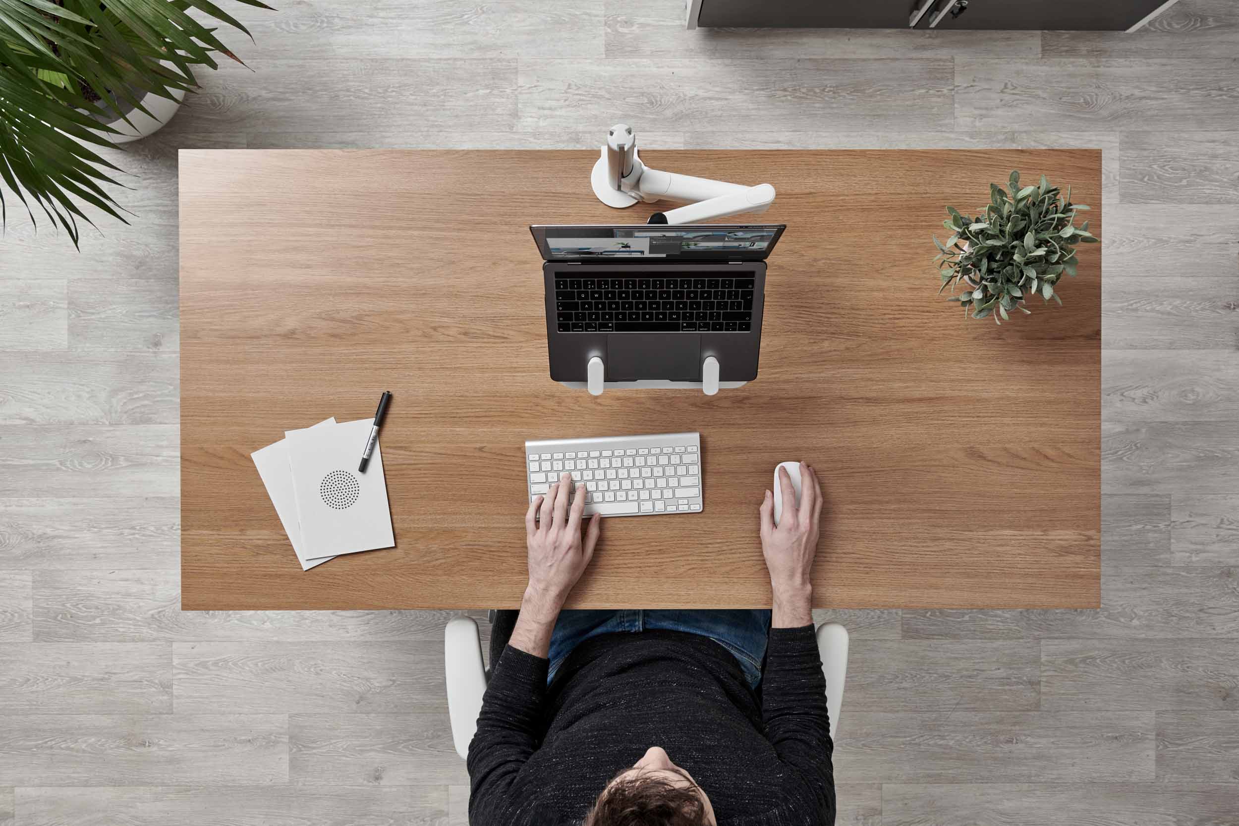 Lima Monitor Arm With Laptop Mount