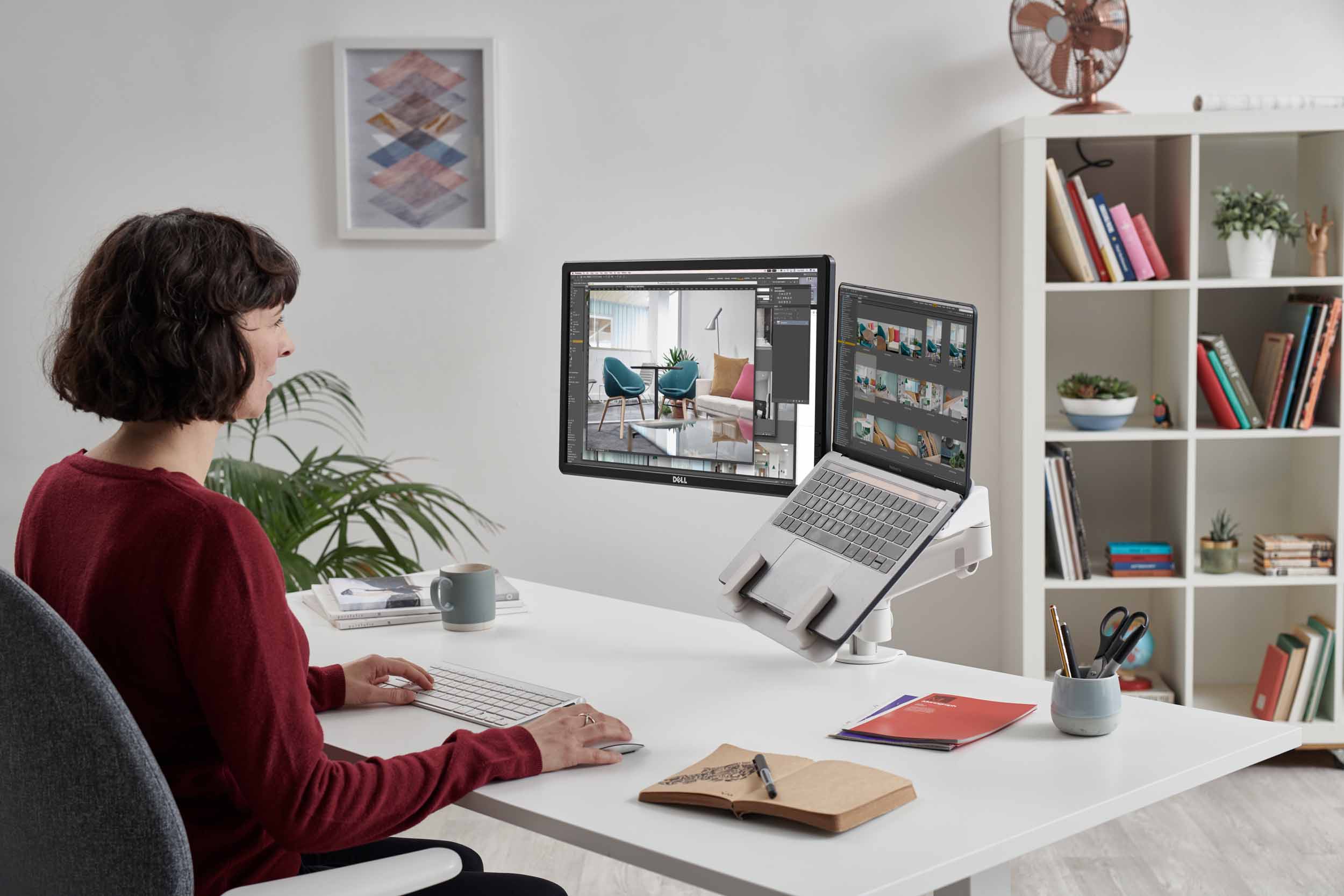 Lima Monitor Arm With Laptop Mount