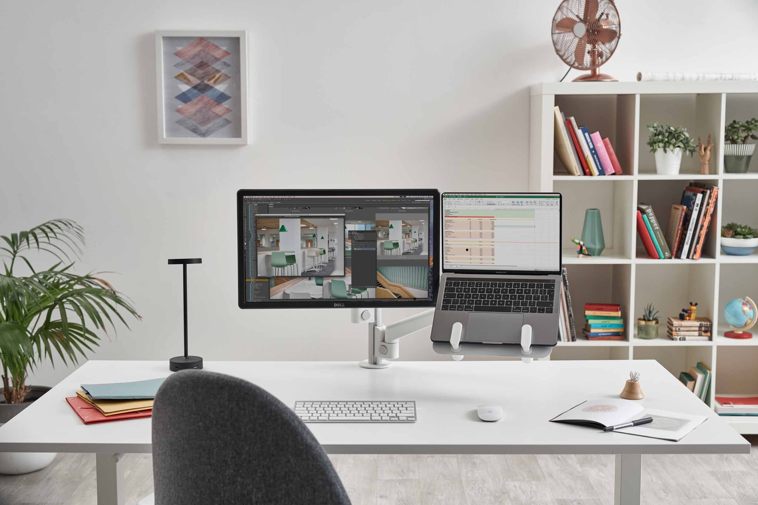 Lima Monitor Arm With Laptop Mount