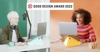 100% recyclable folding laptop stand wins good design award