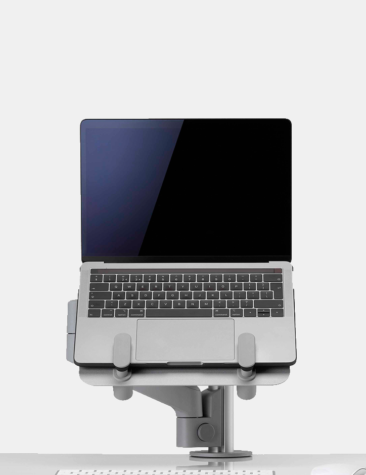 Doppel-Monitorarm mit Laptophalterung Schwarz Doppel-Monitorarm mit Laptophalterung Schwarz